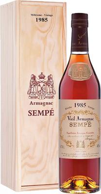 Арманьяк «Sempe Vieil Armagnac» 1985 г. в подарочной упаковке