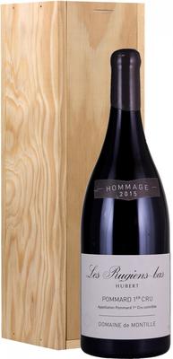 Вино красное сухое «Domaine de Montille Pommard 1er Cru Les Rugiens-Bas Hubert» 2015 г. в деревянной коробке