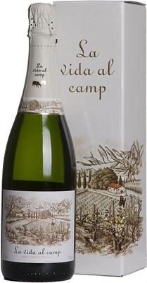 Вино игристое белое брют «La Vida al Camp Cava Brut» 2016 г., в подарочной упаковке
