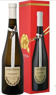 Вино белое сухое «Chardonnay Piave Italo Cescon» 2016 г. в подарочной упаковке