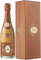 Шампанское розовое брют «Cristal Rose» 2012 г. в  деревянной подарочной упаковке
