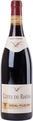 Вино красное сухое «Vidal Fleury Cotes Du Rhone, 0.75 л» 2015 г.