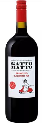 Вино красное сухое «Gatto Matto Primitivo Salento Puglia Villa Degli Olmi, 1.5 л» 2018 г.