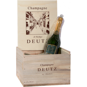 Шампанское белое брют «Deutz Brut Classic» в деревянной подарочной упаковке набор из 6 бутылок (цена указана за одну бутылку)