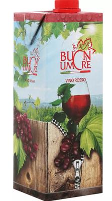 Вино красное полусладкое «Buon Umore Poletti  (Tetra Pak)»