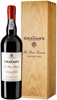 Портвейн сладкий «Graham s The Stone Terraces Vintage Port» 2017 г. в деревянной коробке