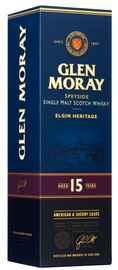 Виски шотландский «Glen Moray Single Malt Elgin Heritage 15 Yo» в подарочной упаковке