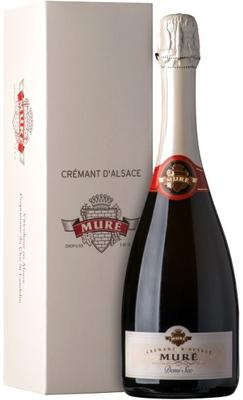 Вино игристое белое полусухое «Rene Mure Cremant d' Alsace Demi-Sec» в подарочной упаковке