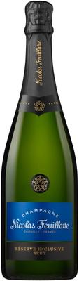 Шампанское белое брют «Nicolas Feuillatte Reserve Exclusive Brut» в подарочной упаковке с двумя бокалами