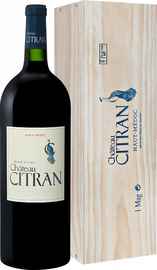 Вино красное сухое «Chateau Citran Haut Medoc» 2014 г. в деревянной подарочной упаковке