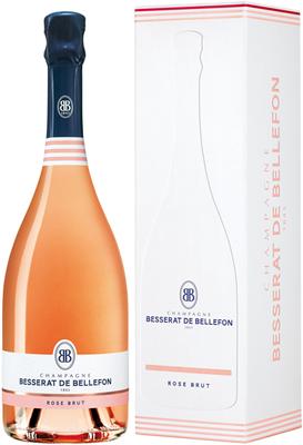 Шампанское розовое брют «Brut Rose Cuvee des Moines Besserat de Bellefon, 0.75 л» в подарочной упаковке