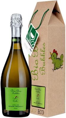 Вино игристое белое брют «Cielo e Terra Bio Bio Bubbles» в подарочной упаковке