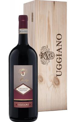 Вино красное сухое «Prestige Chianti Azienda Uggiano» 2016 г. в деревянной подарочной упаковке