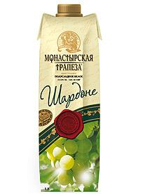 Вино столовое белое полусладкое «Монастырская трапеза Шардоне (Тетра Пак)»