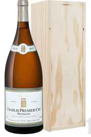Вино белое сухое «Montmains Chablis Premier Cru Maison Olivier Tricon» в деревянной подарочной упаковке