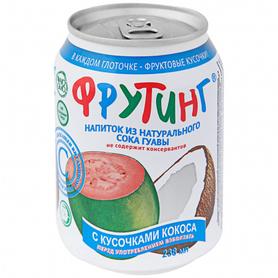 Сок «Fruiting из сока гуавы с кусочками кокоса»