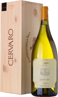 Вино белое сухое «Cervaro Castello Della Sala Umbria» 2012 г., в деревянной подарочной упаковке