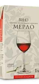Вино столовое полусладкое  красное «Мерло, 3 л»