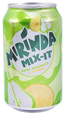 Газированный напиток «Mirinda Mix-it со вкусом ананаса и груши» в жестяной банке
