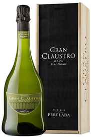 Вино игристое белое брют «Gran Claustro Brut Nature» в подарочной упаковке