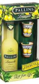 Ликер «Limoncello Pallini» в подарочной упаковке с 2-мя керамическими стаканами