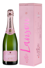 Шампанское розовое брют «Lanson Rose Label Brut Rose Music Box» в подарочной упаковке