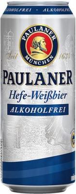 Пиво «Paulaner Hefe-Weissbier Non-Alcoholic» в жестяной банке