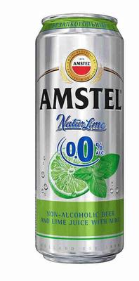 Пиво «Amstel Natur Lime» в жестяной банке