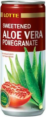 Напиток сокосодержащий негазированный «Lotte Aloe Vera Pomegranate» в банке