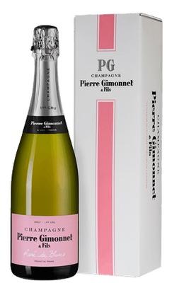 Шампанское розовое брют «Pierre Gimonnet & Fils Rose de Blancs Premier Cru» в подарочной упаковке