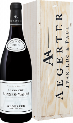 Вино красное сухое «Aegerter Bonnes Mares Grand Cru» 2013 г., в деревянной подарочной упаковке