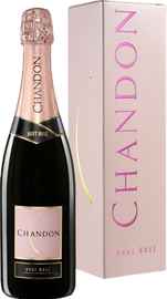 Игристое вино розовое брют «Chandon Brut Rose» в подарочной упаковке