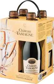 Вино игристое белое брют «Шато Тамань» набор из 4 бутылок 0.2 л.