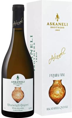 Вино белое сухое «Rkatsiteli Qvevri Askaneli Brothers» в подарочной упаковке