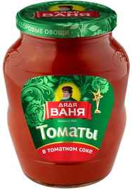 Овощные консервы «Дядя Ваня Томаты в томатном соке» 680 гр.