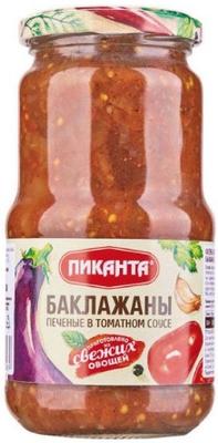 Овощные консервы «Пиканта Баклажаны печеные в томатном соусе» 520 гр.