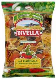 Бантики «Divella Фарфалле с помидорами и шпинатом» 500 гр.