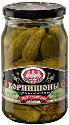 Овощные консервы «Скатерть-самобранка Огурчики корнишоны хрустящие» 500 гр.