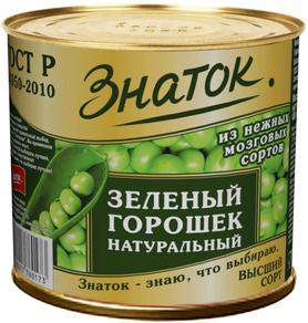 Овощные консервы «Знаток Зелёный горошек» 400 гр.