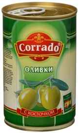 Оливки «Corrado с косточкой» 300 гр.